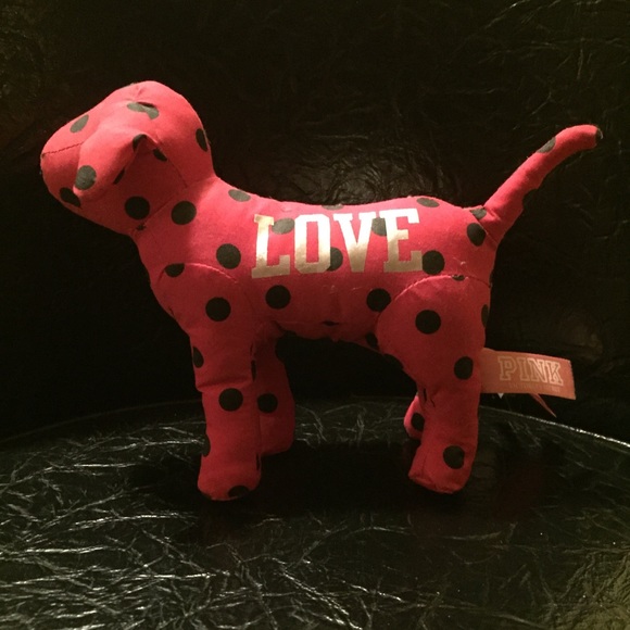 PINK Victoria Secret red and black polka dot dog - Picture 3 of 4